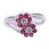JEWELRY Ruby Diamond Ring US#7 18K White Gold