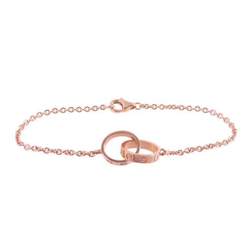 CARTIER Love Bracelet On Chain Bracelet 18K Rose Gold