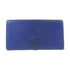 HERMES PHW Bearn W Snap Long Wallet Veau Epsom Leather Blue