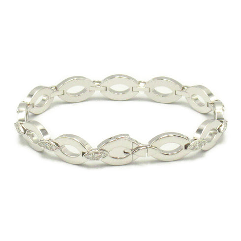 CARTIER Deirdea Diamond Bracelet 18K White Gold 36.4g