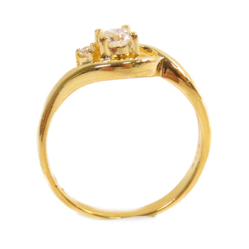 Fine Jewelry 0.25ct Diamond 0.02ct Diamond Ring 18K Yellow Gold US#6