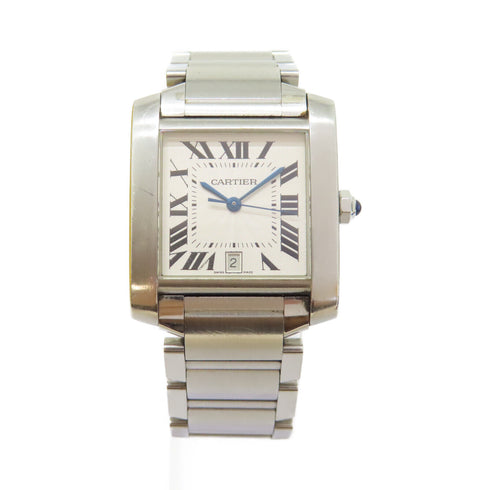CARTIER Tank Francaise Automatic Watch 2302 Stainless Steel White v1
