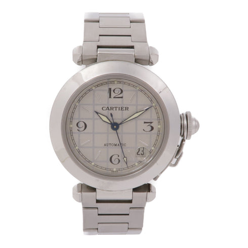 CARTIER Pasha C 2324 Automatic Watch Stainless Steel Grey