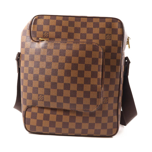 LOUIS VUITTON LV GHW Olaf MM Shoulder Bag N41441 Damier Brown