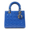 Christian Dior CD SHW Lady Dior Handbag Patent Leather Blue