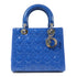 Christian Dior CD SHW Lady Dior Handbag Patent Leather Blue