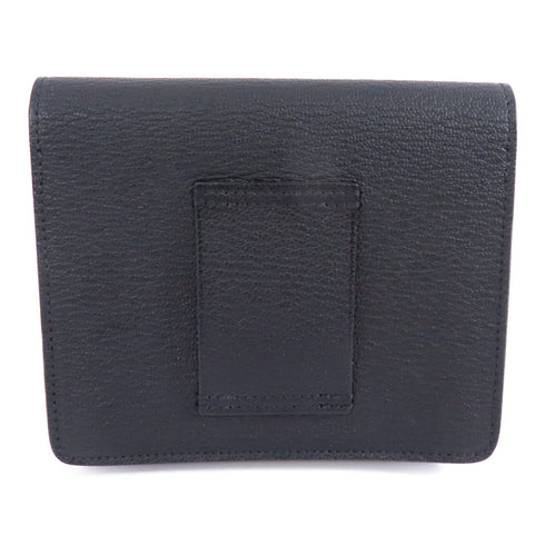 HERMES GHW Roulis Slim Wallet Chevre Leather Noir Black