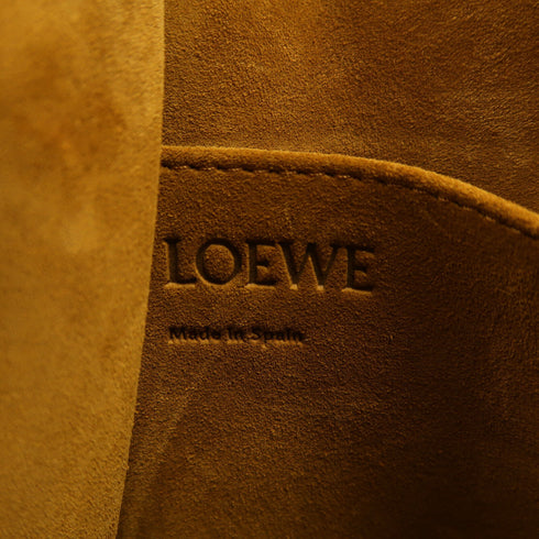 LOEWE GHW Gate Tote Bag 2 Way Shoulder Bag Handbag Calfskin Leather Red