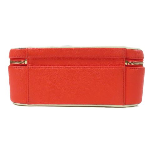 CHANEL Quilted CC GHW Vanity Chain 2Way Bag A84452 Caviar Leather White Red Blue