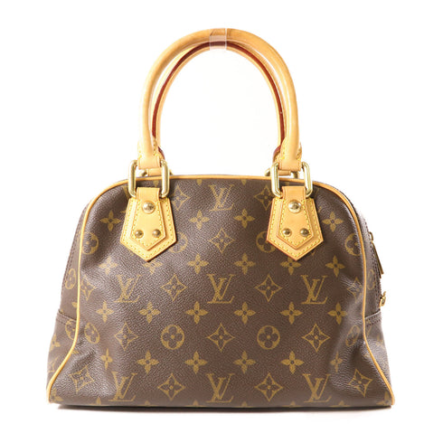 LOUIS VUITTON LV GHW Manhattan PM Handbag M40026 Monogram Brown v2