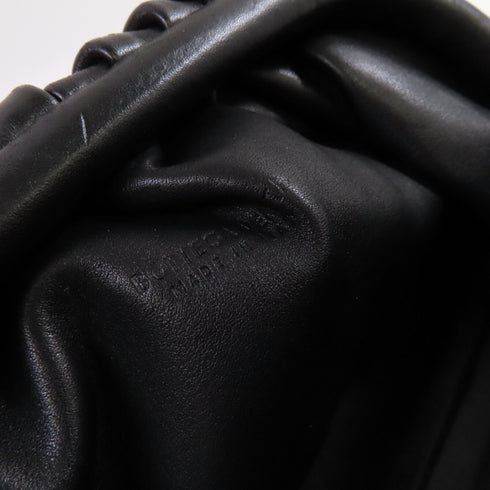 BOTTEGA VENETA BV Mini Pouch Shoulder Bag Crossbody Calfskin Leather Black