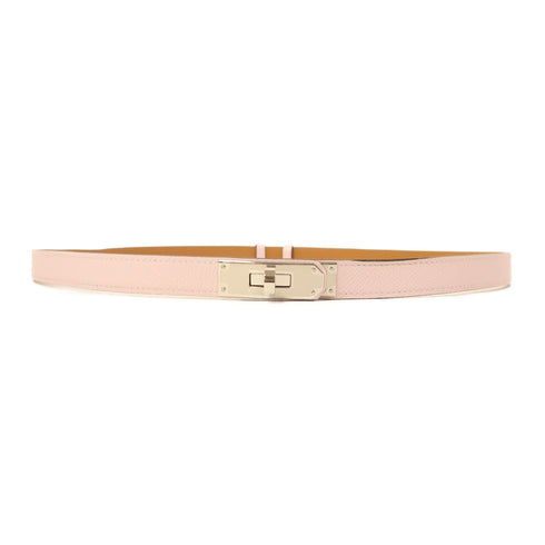 HERMES PHW Kelly Belt Epsom Leather Mauve Pale