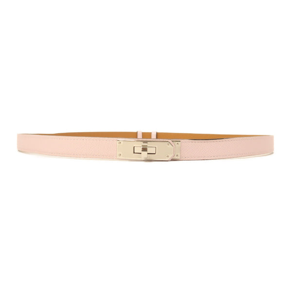 HERMES PHW Kelly Belt Epsom Leather Mauve Pale