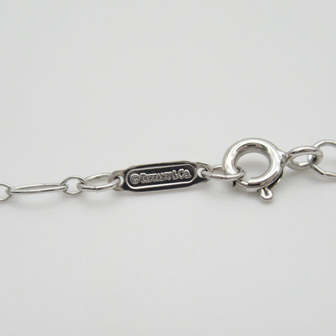 TIFFANY&CO Fleur De Lis Key Diamond Necklace PT950 Platinum 18K White Gold