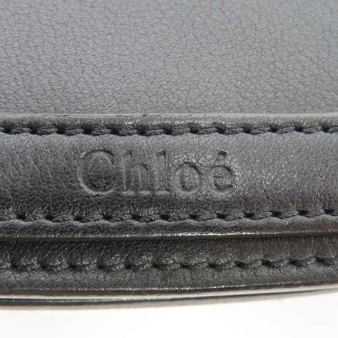 Chloe GHW Small Nile Bracelet Bag 2 Way Shoulder Bag Calfskin Leather Black