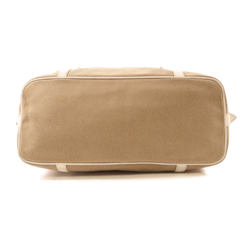 PRADA GHW Tote Bag Canvas BL0600 Brown White