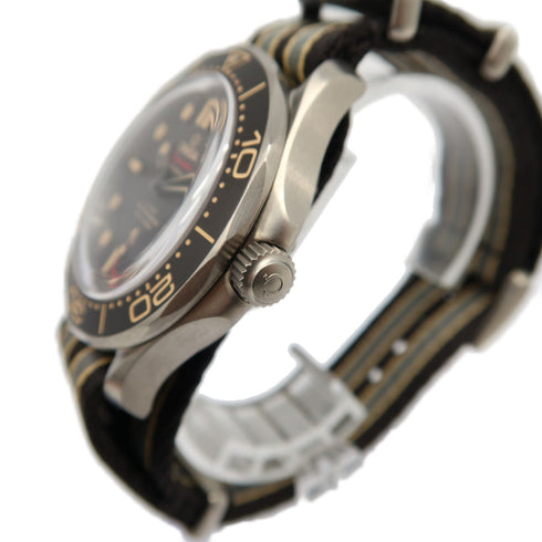 OMEGA Seamaster Automatic Watch 21092422001001 Titanium/Nato Brown