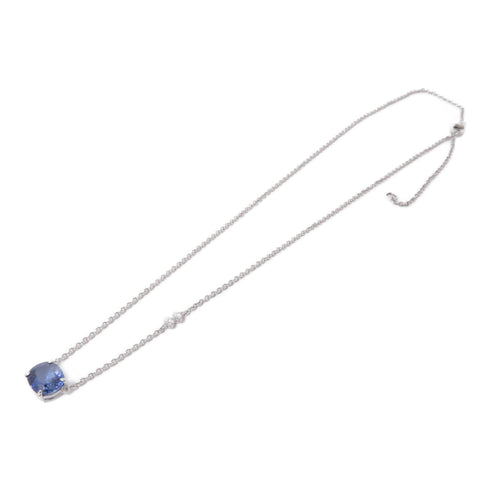 JEWELRY Diamond Sapphire Necklace Accessories 18K White Gold