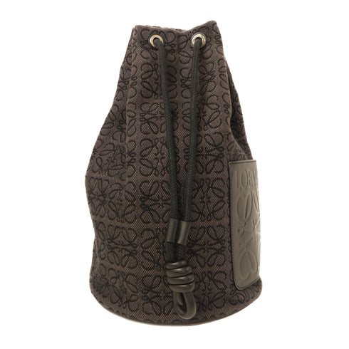 LOEWE SHW Bolso Balloon Backpack Rucksack Canvas Black