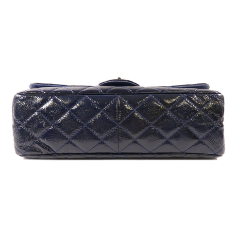 CHANEL CC SHW Chanel 2.55 Chain Shoulder Crossbody Handbag Pattern Leather Navy