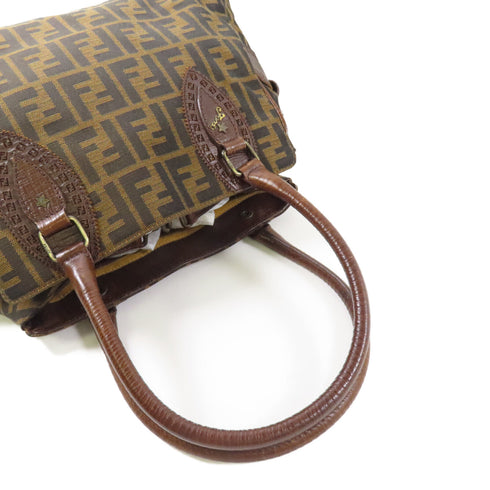 FENDI Shoulder Tote Bag Canvas Brown