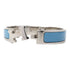 HERMES Clic H Bracelets Metal Light Blue