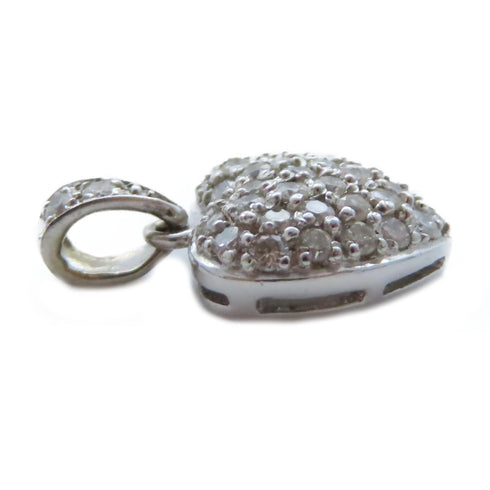 JEWELRY Diamond 1.4g Pendant Top 18K White Gold Silver