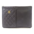 CHANEL CC GHW Pouch Calfskin Leather