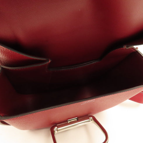 HERMES PHW Della Cavalleria Mini Bag Shoulder Bag Epsom K1 Rouge Grenat Red