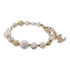 CHANEL CC Bracelet Metal Gold White
