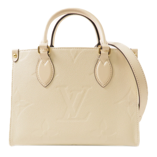 LOUIS VUITTON LV GHW On The Go 2 Way Shoulder Handbag M46569 Monogram Empreinte