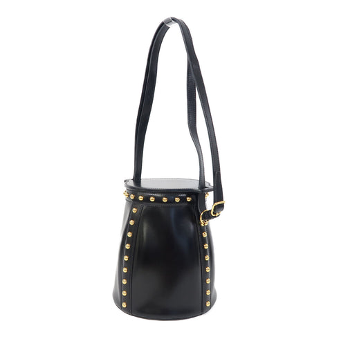 HERMES GHW Farming Cloute Bag Shoulder Bag Box Calf Leather Black