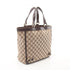 GUCCI GHW Abbey GG Tote Bag 130739 Canvas Brown