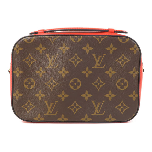 LOUIS VUITTON LV GHW Saintonge Shoulder Bag M43556 Monogram Brown/Red