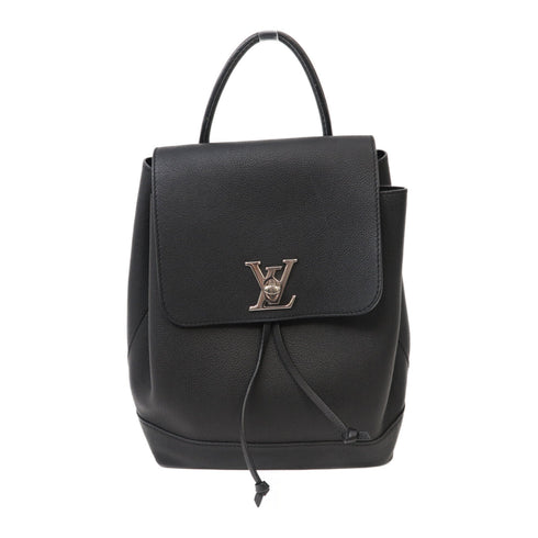 LOUIS VUITTON LV SHW Lock Me Backpack M41815 Calfskin Leather Black Noir