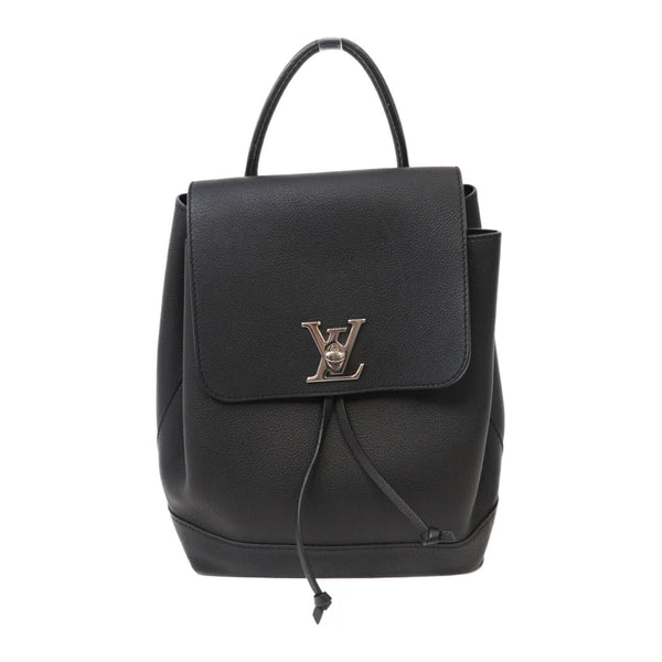 LOUIS VUITTON LV SHW Lock Me Backpack M41815 Calfskin Leather Black Noir