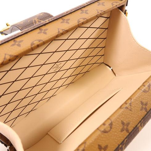 LOUIS VUITTON LV GHW Petite Malle Shoulder Bag Monogram Reverse M45960 Brown