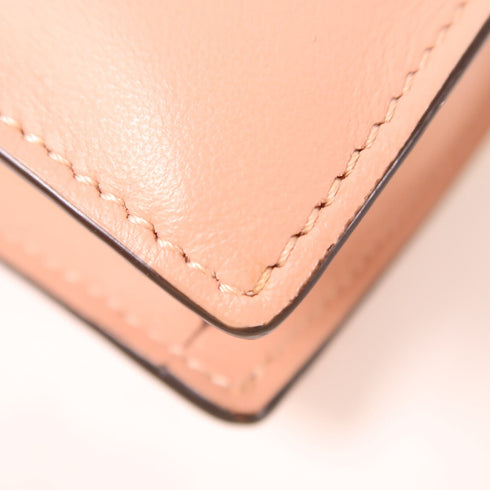 FENDI GHW Phone Bag Chain Shoulder Bag Crossbody 8M0436 Calfskin Leather Pink