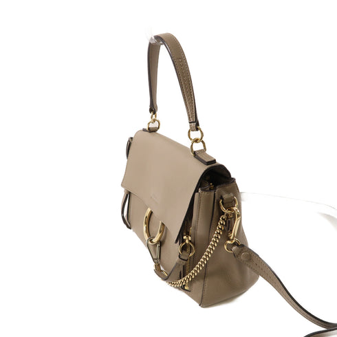 Chloe GHW Faye Bag 2 Way Shoulder Bag Grey