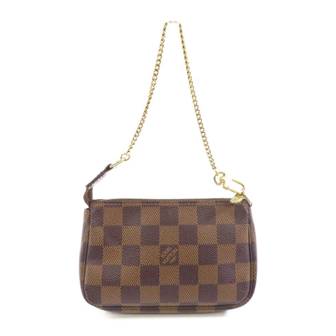 LOUIS VUITTON LV GHW Mini Pochette Accessories Chain Bag N58011 Damier Ebene