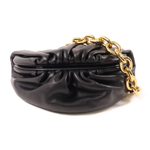 BOTTEGA VENETA BV GHW Waist Bag Lambskin Leather Black