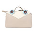 FENDI SHW By The Way Small 2 Way Shoulder Bag Calfskin Leather White/Grey