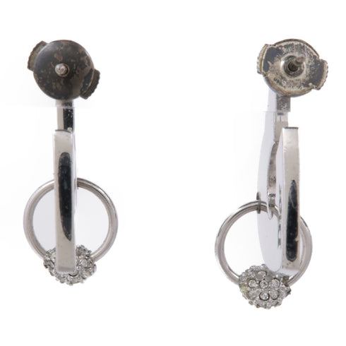Christian Dior CD Earrings Accessories Metal Silver