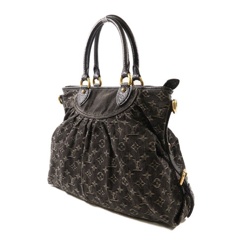 LOUIS VUITTON LV GHW Neo Cabby MM Shoulder Handbag M95351 Monogram Denim Black