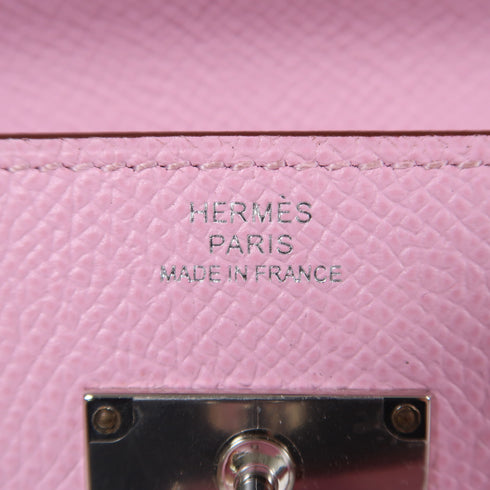 HERMES PHW Kelly To Go Shoulder Bag Epsom Leather Pink/Mauve Sylvestre