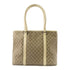 GUCCI GG SHW Tote Shoulder Bag 114288 Coated Canvas Brown/White