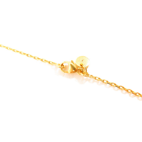 HERMES As De Coeur Pendant Necklace Veau Swift/Metal Gold/Noir