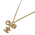 CHANEL CC Necklace Accessories Metal PVC Gold Transparent v1