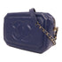 CHANEL CC GHW Chain Shoulder Bag Calfskin Leather Blue v2