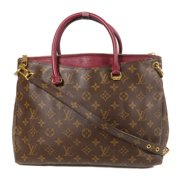 LOUIS VUITTON LV GHW Pallas 2 Way Shoulder Bag Monogram Brown/Purple